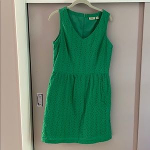 LL Bean Cotton Eyelet Summer Dress with Po…